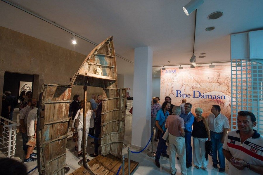 Vista de la exposición durante una visita guiada