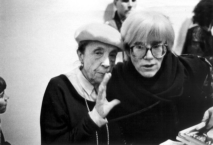 Louise Bourgeois y Andy Warhol.
